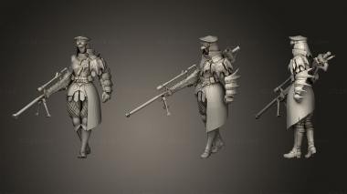 Military figurines Huntress 3d model